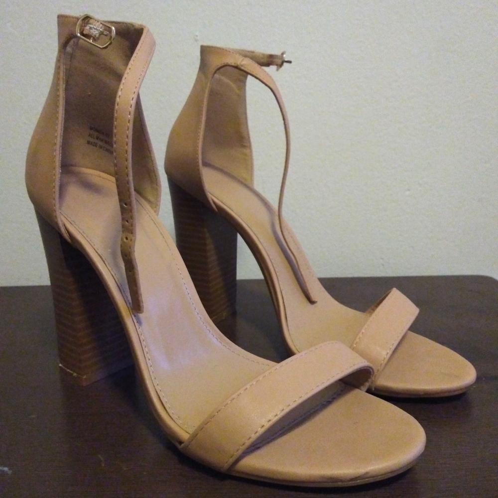 Nude Strap Heels | Charlotte Russe®